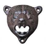 56573- CAST IRON BEAR HEAD  BOTTLE OPENER